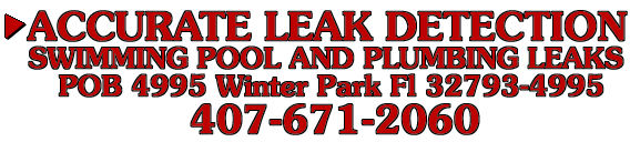 Swimming pool leak detection orlando fl 32793
